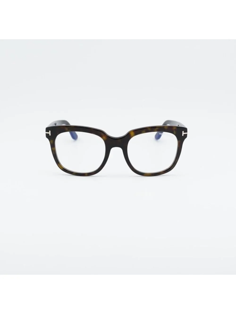 Tom Ford FT5537-B 052 Eyeglasses Havana 52mm Square Frame, Blue Light Block